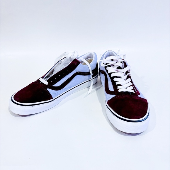 VANS Burgundy and Blue Old Skool Sneakers - Picture 3 of 8
